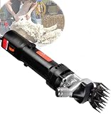 Cortapelos eléctrico para ovejas, cortapelos eléctrico para ovejas, 350 W, 6 velocidades, cortadora de pelo rápida y eficiente, se puede utilizar para...