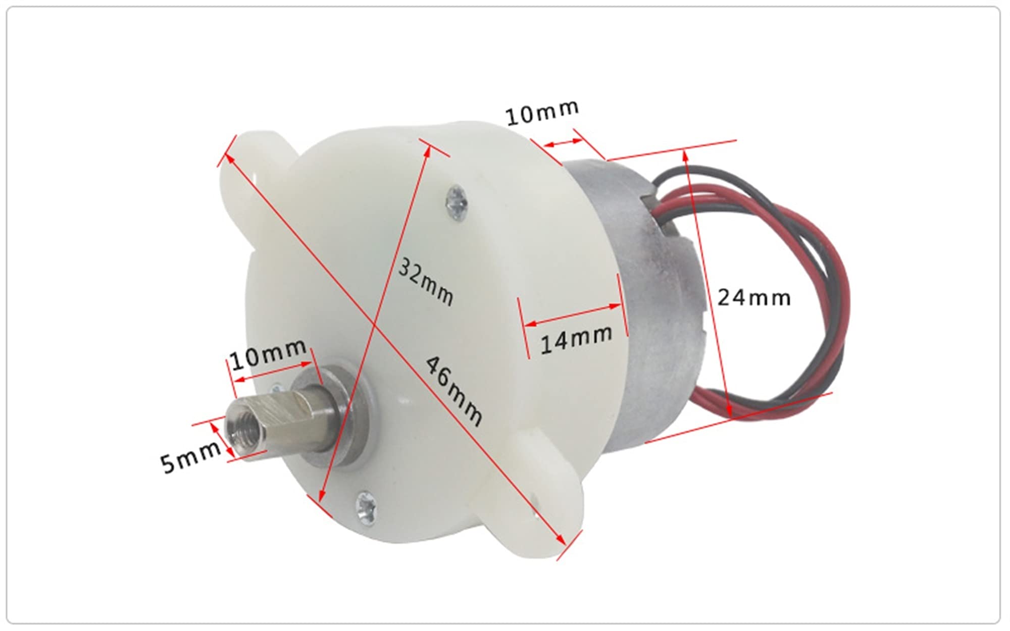 Micro moteur électrique à engrenages JS30 DC 6V, silencieux, 5 tr/min/100 tr /min, vitesse lente, lumière de bricolage, moteur étoilé pour spectacle, accessoires de plateau tournant  13