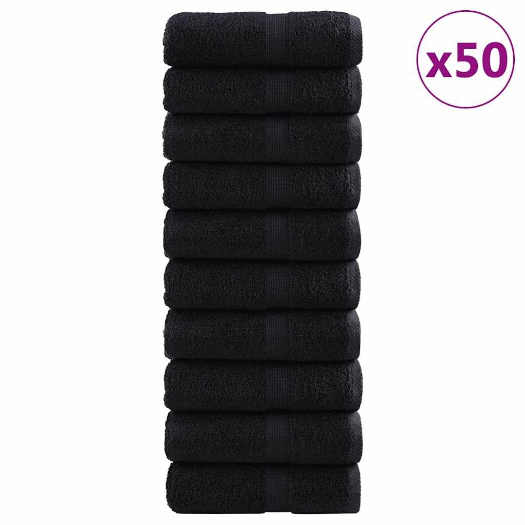 Genérico Toalla de Invitado SOLUND 50 pcs Negro 30 x 50 cm Algodón,Ropa de casa,Toallas-42007968