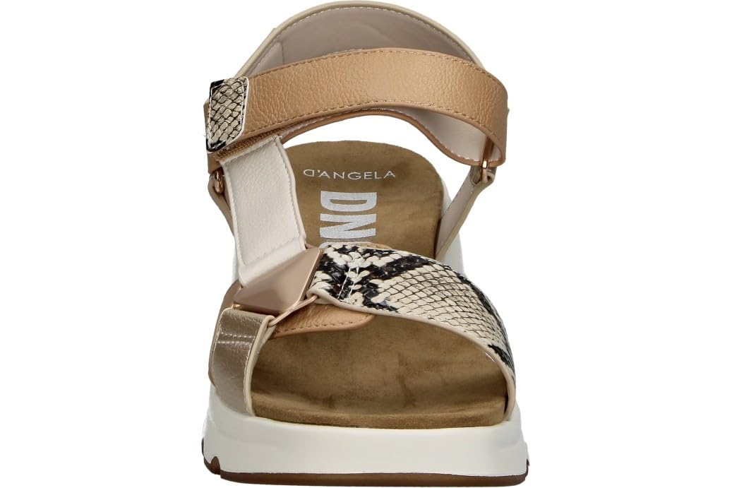 DANGELA | Sandalias con Cuña D'Angela para Mujer – Sandalia Casual con Detalles – Sandalia de Verano – Cuña Media y Cómoda – Versátiles y Combinables – Modelo DBZ30688
