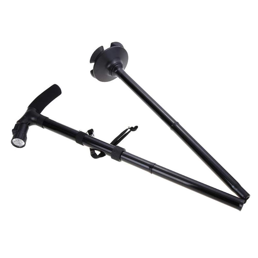 GSP Bastone da Passeggio in Alluminio a Luce LED per Manico a T più Antico Bastoncini da Trekking telescopici Pieghevoli Escursionismo Outdoor Bastoncini da Passeggio