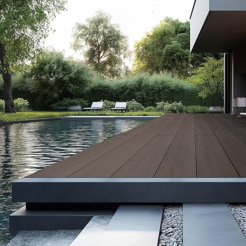 Home Deluxe Set Completo Per Decking In Wpc (Compresa La Sottostruttura) Samana - Marrone Scuro 40M² - 3