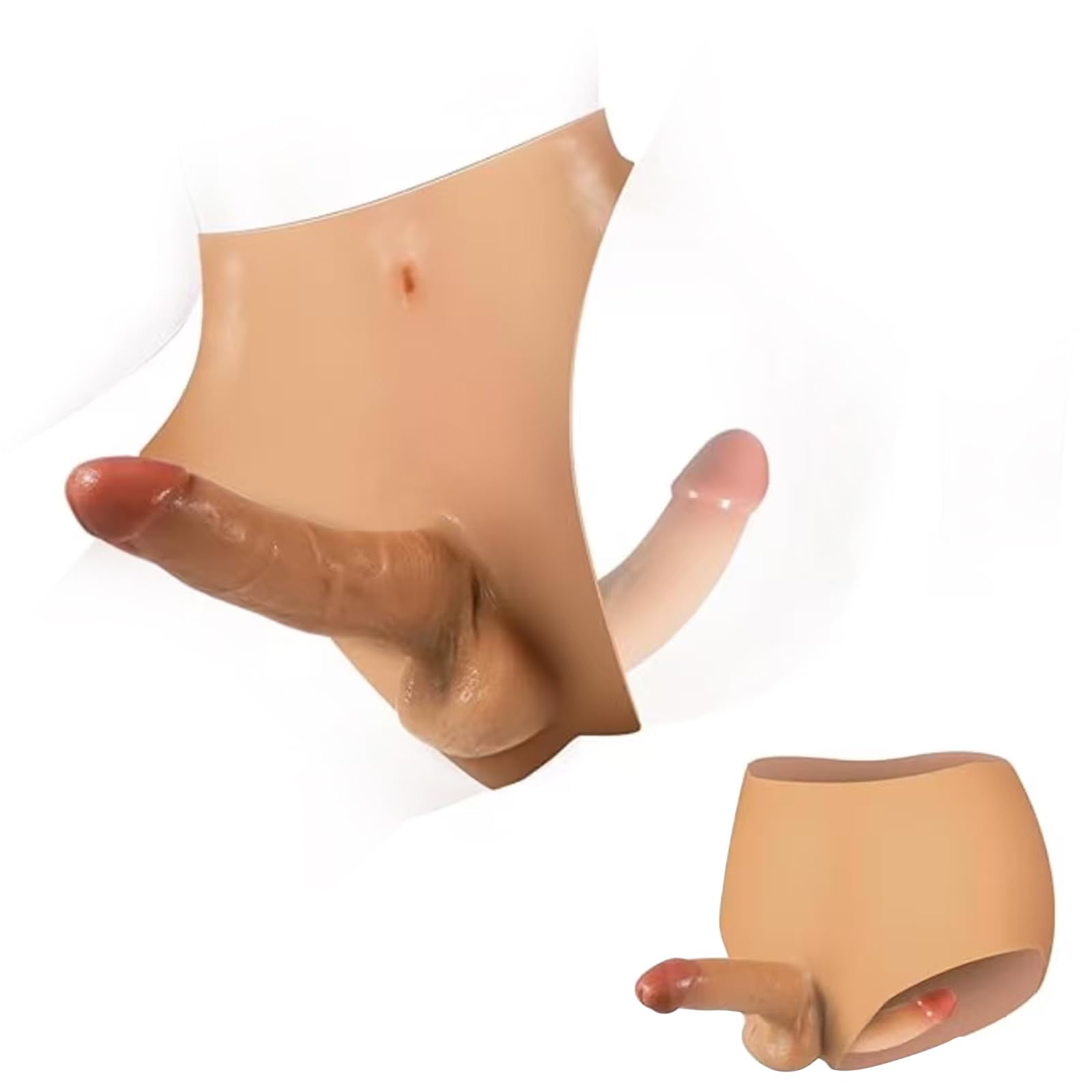 5.0 Umschnall-Dildos Flüssigsilikon mit Doppeldildo - Strap on Umschnall für Frauen Paare Lesbian,Umschnallpenis Höschen mit Double Dildo Anal Dildo,Analplug Diloschwanz für Frauen