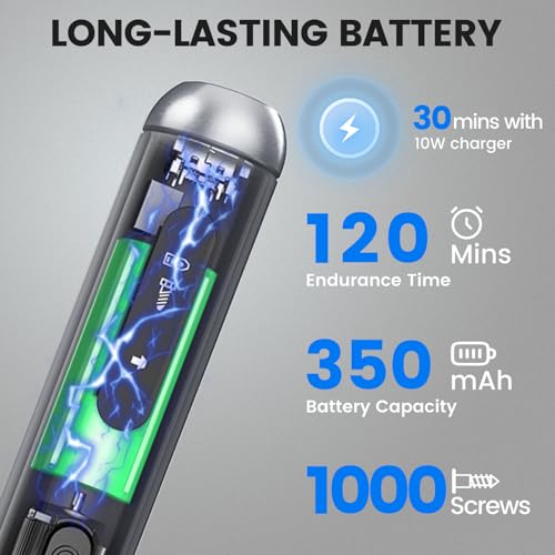 KINGTOP Precision Screwdriver Set, 52‑in‑1 S2 Steel Magnetic Bits, Anti‑Slip Handle, Pop‑Up Aluminum Case – Mini Electric Screwdriver Kit for Electronics Repair, Phones, Laptops & Gadgets - Image 4