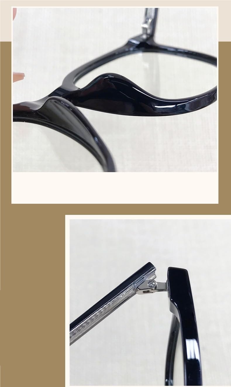 Oversized Reading Glasses Fatigue Relieve Computer Readers Blue Light Blocking Flat Light Mirror Presbyopic Glasses (Color : Tea, Size : +0.00)