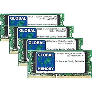 128 GB (4 x 32 GB) DDR4 2666 MHz PC4-21300 260-PIN SODIMM RAM KIT für 27 Zoll Retina 5K IMAC (2019/2020)