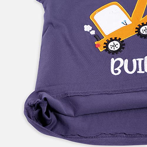 Image of NITE FLITE Boys' Little Builder Printed 100% Cotton Nightwear | Top and Pyjama Set