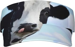 BHCASE Cute Cow Adult Sunshade Empty Top Hat : Durable and Stylish. Empty Top Design, Not Stuffy and Does Not Affect The Hair Black