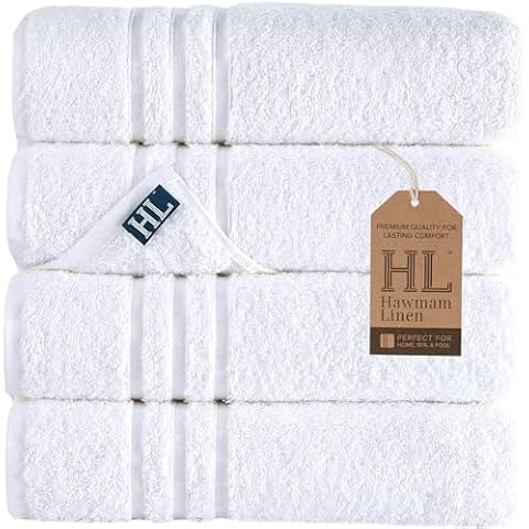 Hammam Linen Bath Towels - Soft, Absorbent, and Easy to Care Cover