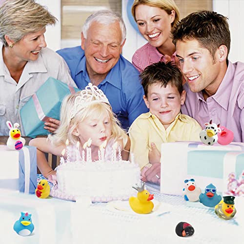 Xy-Wq 100 Pack Rubber Duck For Jeeps Ducking - 2" Bulk Floater Duck For Kids - Baby Bath Toy Assortment - Party Favors, Birthdays, Bath Time, And More (50 Varieties) #TOP3