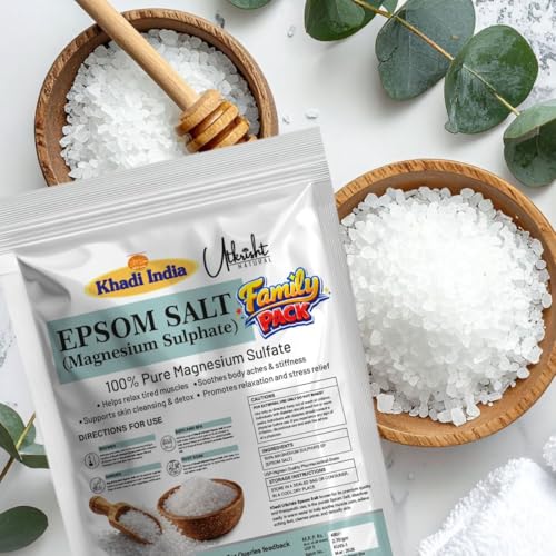 Image of Pure Epsom Salt for Bath Soak & Foot Soak | Magnesium Sulfate Crystals for Muscle Relaxation, Body Detox & Skin Care (Epsom Salt - 1.3KG)