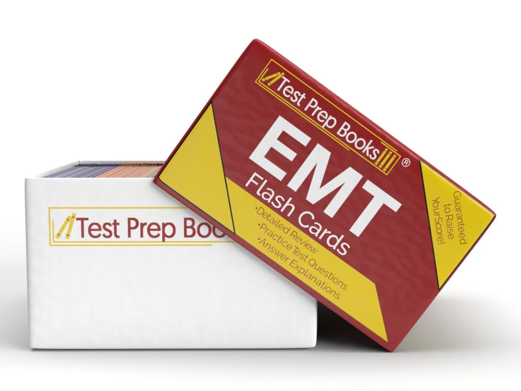 NREMT Exam Flashcards: EMT Flash Cards Study Guide and Practice Questions for the Emergency Medical Technician Exam [Full Color Cards]