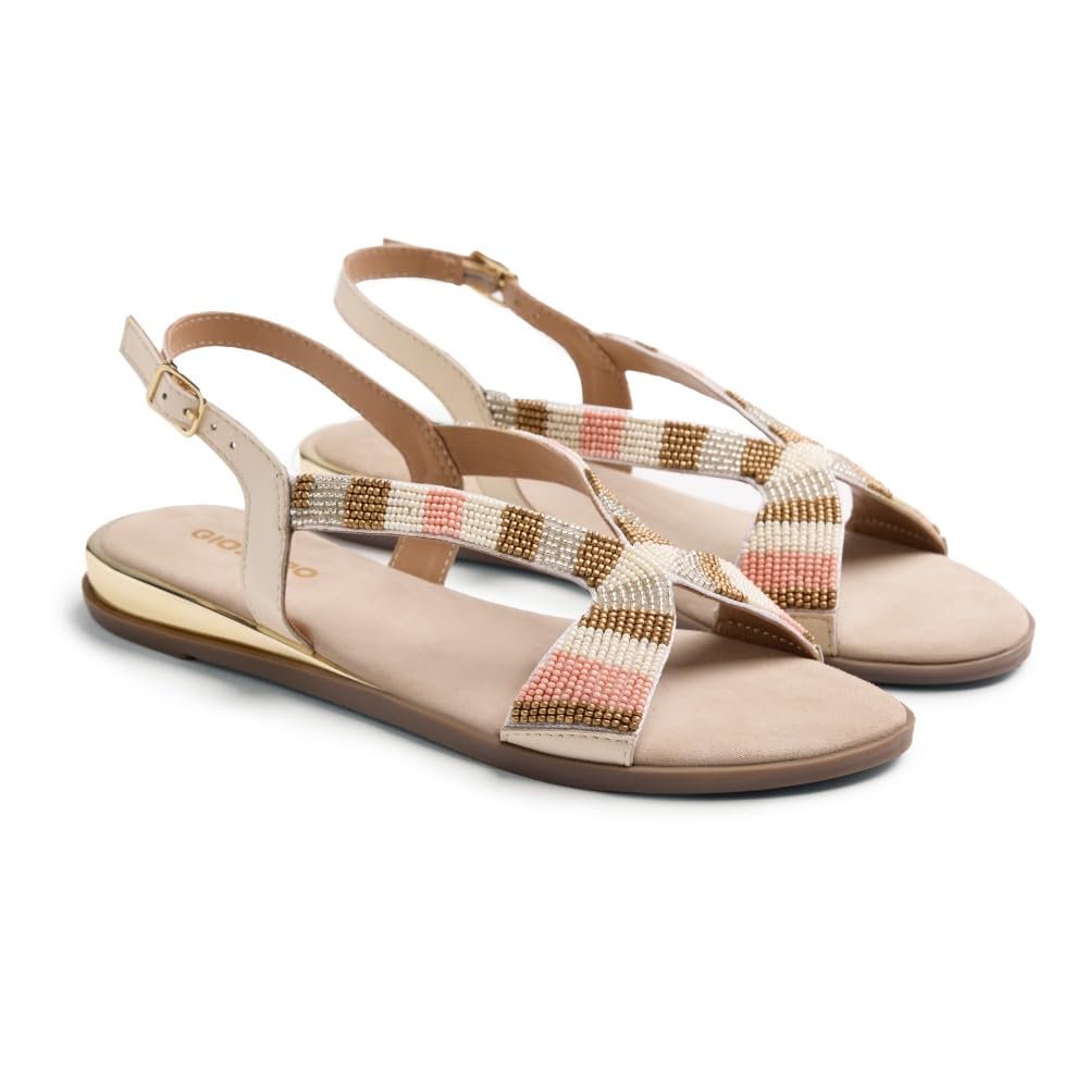 GIOSEPPO Women's Schoepke T-Strap, Ivory White, 4.5 UK