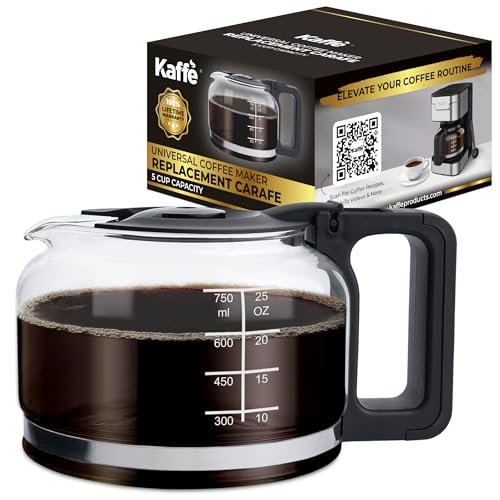 Kaffe Universal Replacement Coffee Carafe - 5 Cup Glass Pot for D...