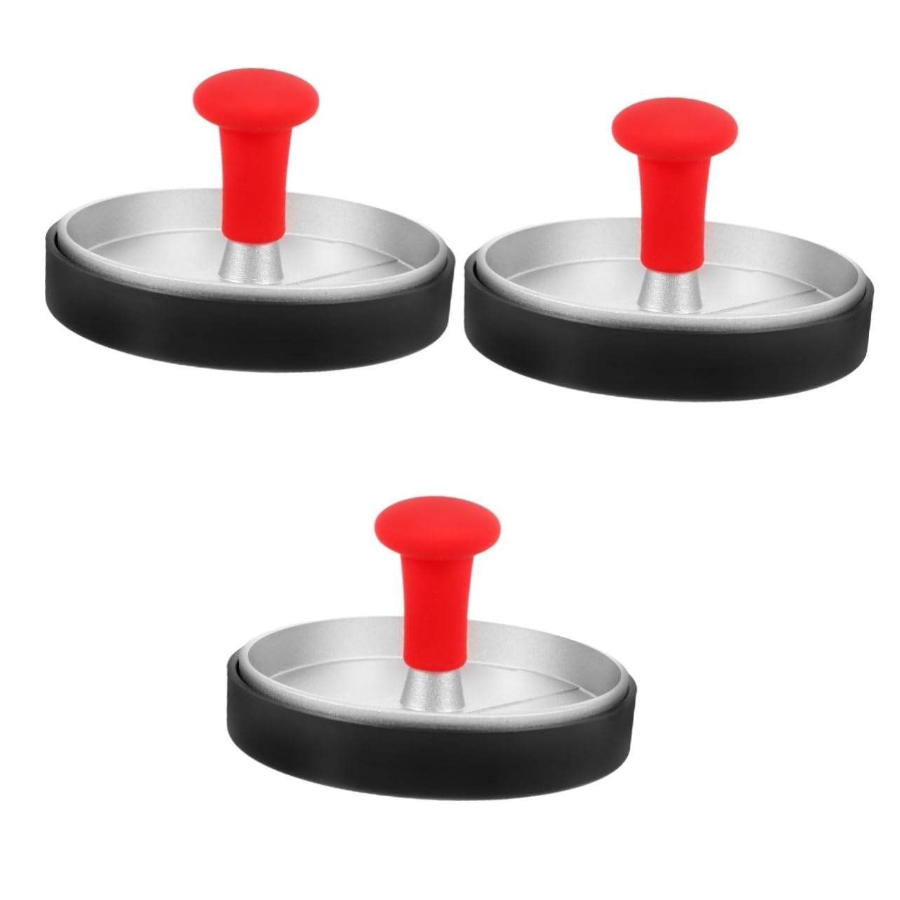 UPKOCH 3 Stück Fleischpresse Burgerpresse Drücken Steak-gewichtspresse Speckpresse Für Grillplatte Patty Press Fleischpresswerkzeug Grillpresse Rostfreier Stahl Silver