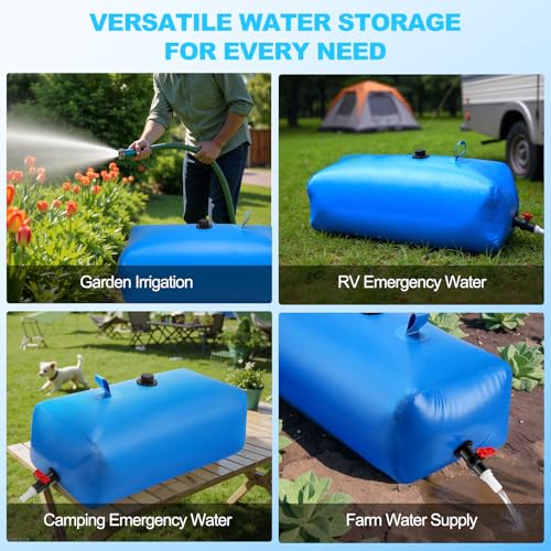 Faltbarer Wassertank 110 L/29 Gallonen mit verstärkten Griffen – Tragbarer Wassertank mit großem Fassungsvermögen für Dürrevorsorge, Brandschutz, landwirtschaftliche Bewässerung und Outdoor-Einsatz