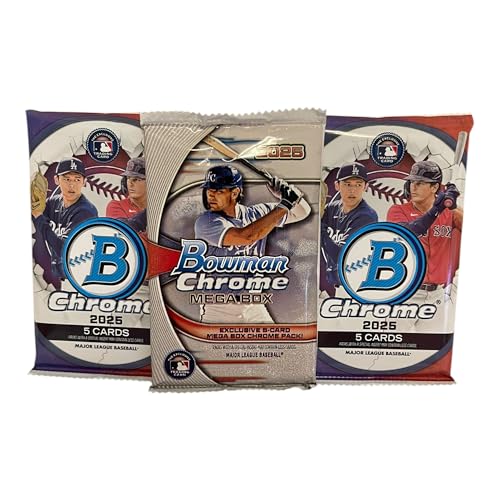 Cartes Bowman Chrome Baseball MLB 2025 lot de 3 paquets Topps
