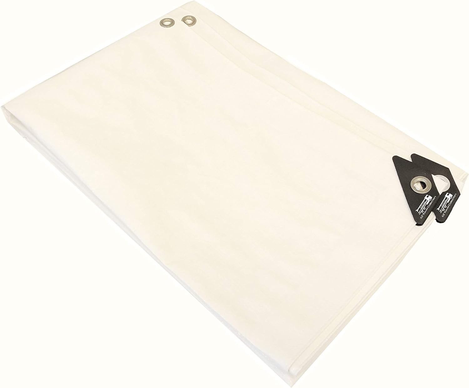 Multi-Purpose Extra Thick H.D. White Tarp Reinforced Corners (Industrial Quality) (7' x 16')
