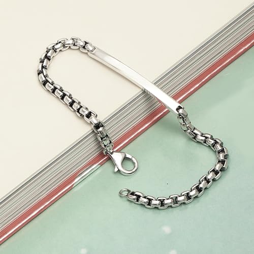 Pulsera de Plata 925 para Hombre Cadena Box miniatura 4