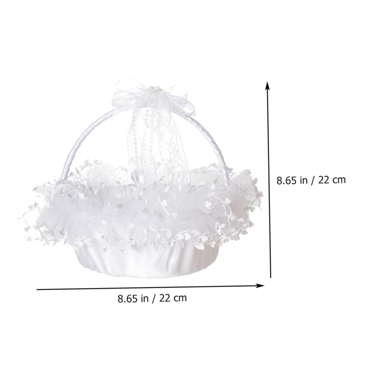 KOMBIUDA Cesta Decorativa Para Flores y Dulces Ideal Para Bodas Mano De Obra Artesanal