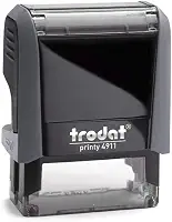 Carimbo Trodat Printy 4911 38x14mm Preto e Cinza