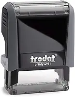 Carimbo Trodat Printy 4911 38x14mm Preto e Cinza