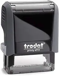 Carimbo Trodat Printy 4911 38x14mm Preto e Cinza