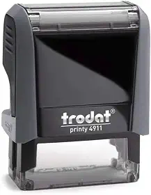 Carimbo Trodat Printy 4911 38x14mm Preto e Cinza