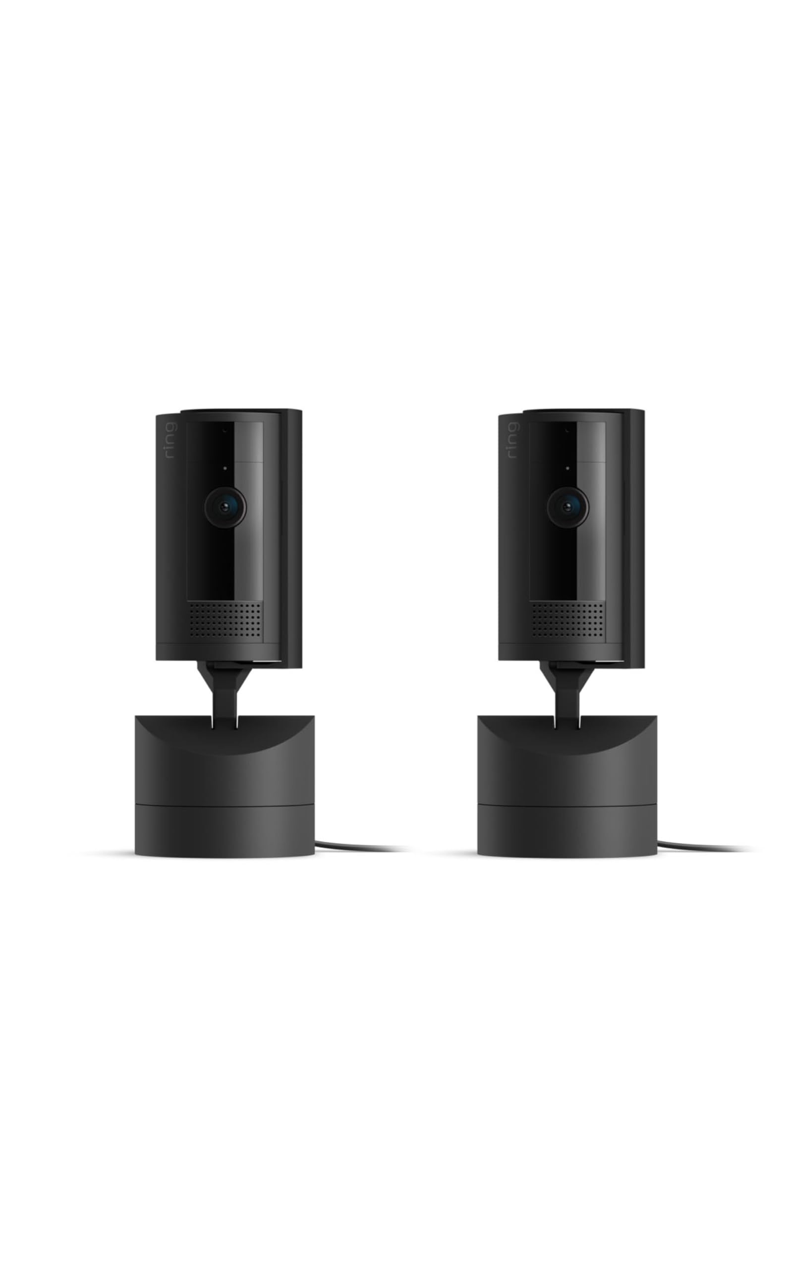 Ring Pan-Tilt Indoor Cam (newest model), See all around your home or business with 360° pan coverage, HD video, plus Two-Way Talk, 2-pack, Black
