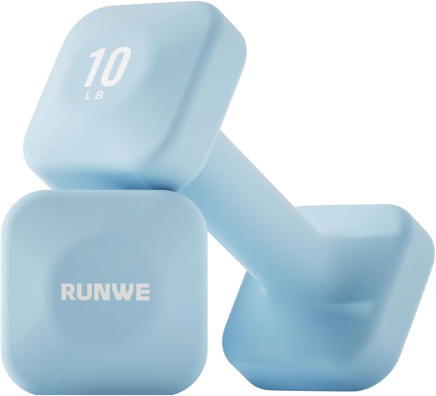 SafeGrip Square Dumbbells Weight, Non-Slip Grip & Anti-Roll Design, Heavy Duty Free Weights for Home Gym, Strength Training, Weight Lifting, HIIT Workouts - Thick Ergonomic Handle for Men & Women (2-20lbs)