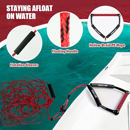 image for SETYPARY 75FT Wakeboard Rope and Handle, Floating Water Ski Rope for W
