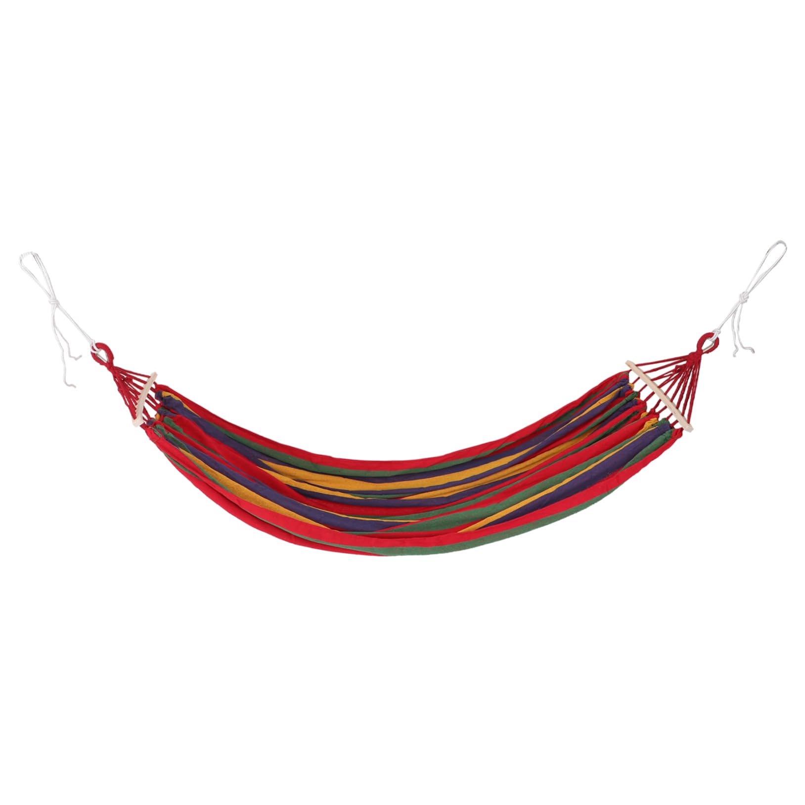 Hamac double en toile rayée rouge Kisangel pliable charge 150kg