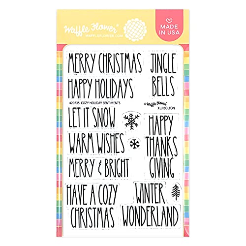 Waffle Flower Cozy Holiday Sentiments - The Cozy Holiday Sentiments Stamp Set By Cardmaker Jj Bolton Is The Perfect Choice For Your Cute And Whimsical Holiday Cards And Tags! #TOP29