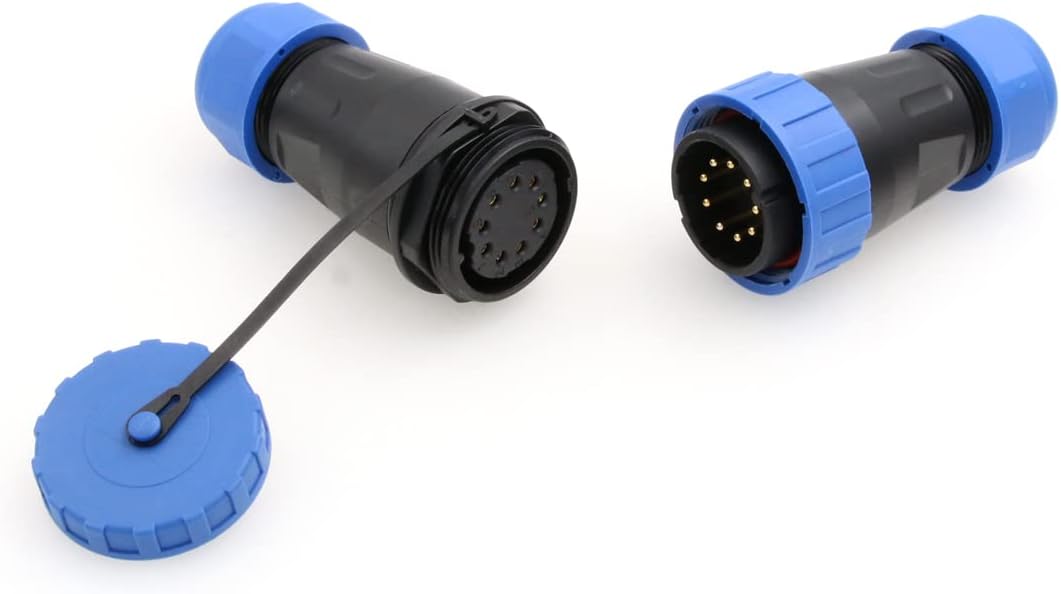 SZRMCC TY28 Aviation Connector Plug 9Pin 10A Waterproof Cable Industrial Connectors Solder-Free in-Line Male Plug and Femae Socket Quick-Connect Connectors