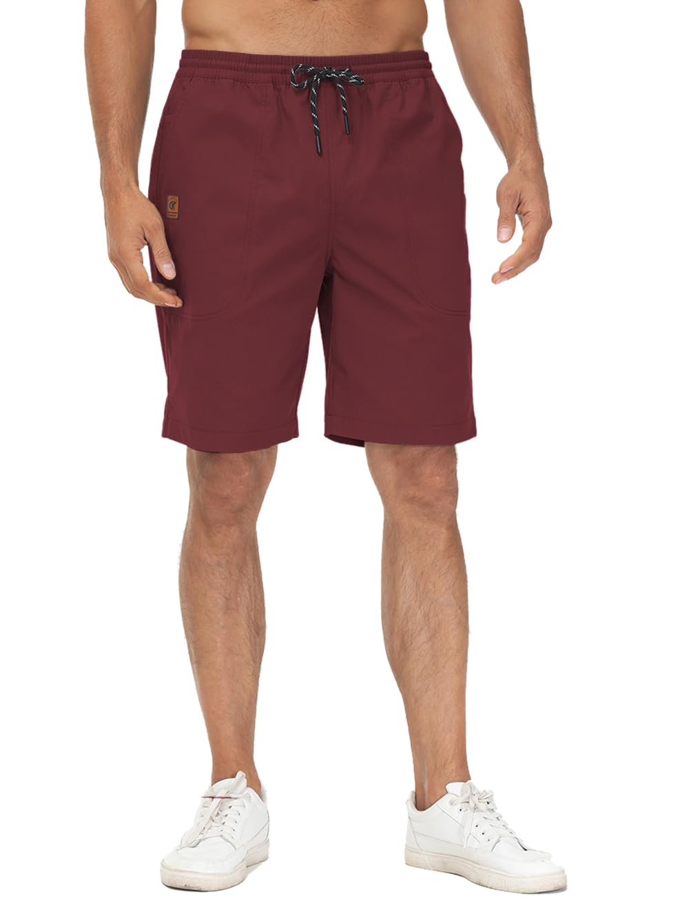 Huayuzh Kurze Hosen Herren Shorts Herren Sommer Cargo Chino Baumwolle Stretch Freizeithose Elastische Taille mit Taschen