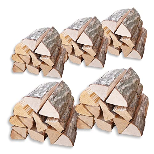 Bois de chauffage en hêtre pour cheminée, four à pizza, barbecue, feu de jardin - séché à l'air libre, prêt à brûler, haute valeur calorifique, peu de suie Quantité : 50 kg