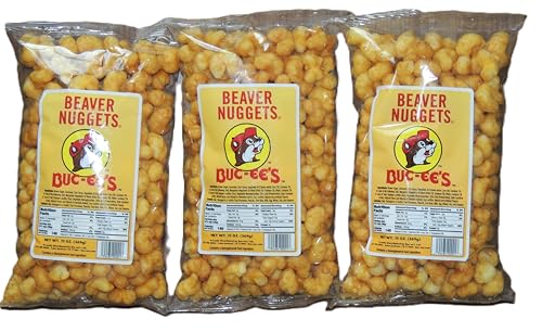 Buc-ee's Famous Beaver Nuggets Fresh Sweet Corn Puff Snacks, 13 Oz per Bag (Pack of Three or Four 13 Ounce Bags - 39 Ounces or 52 Ounces Total) (3 Bags 39oz.)