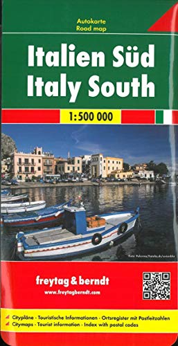 Italien Süd, Autokarte 1:500.000: Citypläne. Touristische Informationen. Ortsregister mit Postleit Italien Süd, Autokarte 1:500.000: Citypläne. Touristische Informationen. Ortsregister mit Postleit