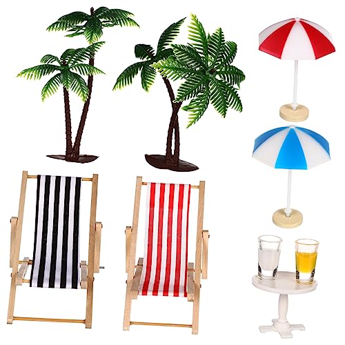 Toyvian Colocar Modelo Aire Artificial Mini Decoración De Playa Inflable Decoración De Mini Silla De Playa Decoraciones De Playa Accesorios De Playa Palmero Temático Palmeras El Plastico