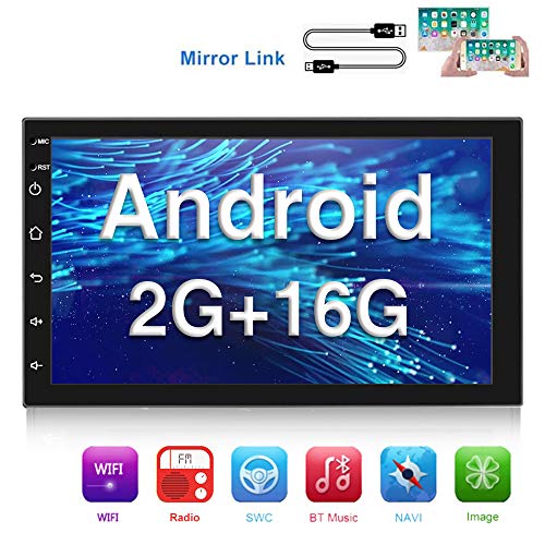 [2G+16G] Double Din Android Car Stereo with GPS 7 Inch Capacitance Touch Screen