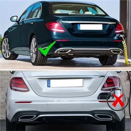 Diffuseur arrière en carbone Benz W213 E200 E300 2016-2020 avec tuyau d'échappement - 2