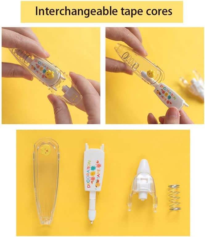 Miniatura 5 de Hanlaien Bolígrafo de cinta decorativa de encaje, cinta de corrección decorativa de bricolaje 2023, cinta decorativa con patrón de dibujos animados