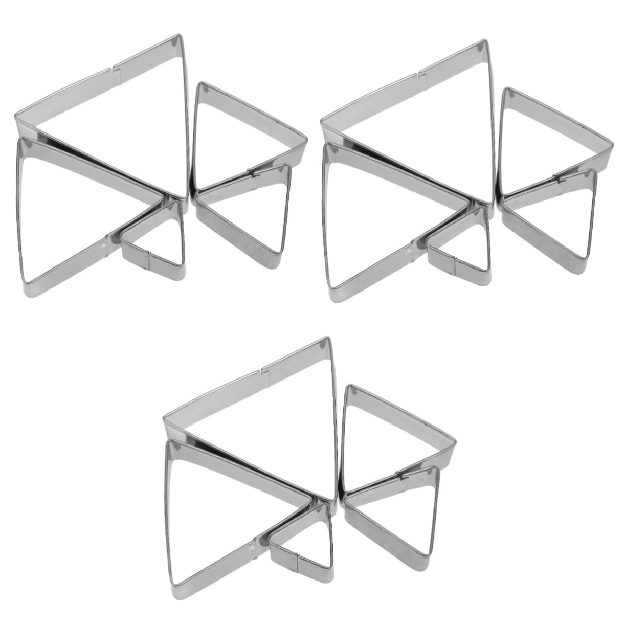 Cabilock 15pcs Baking Triangle Molds Cookie Dies Biscuit Cutters Stainless Steel for Edible Non-edible Materials