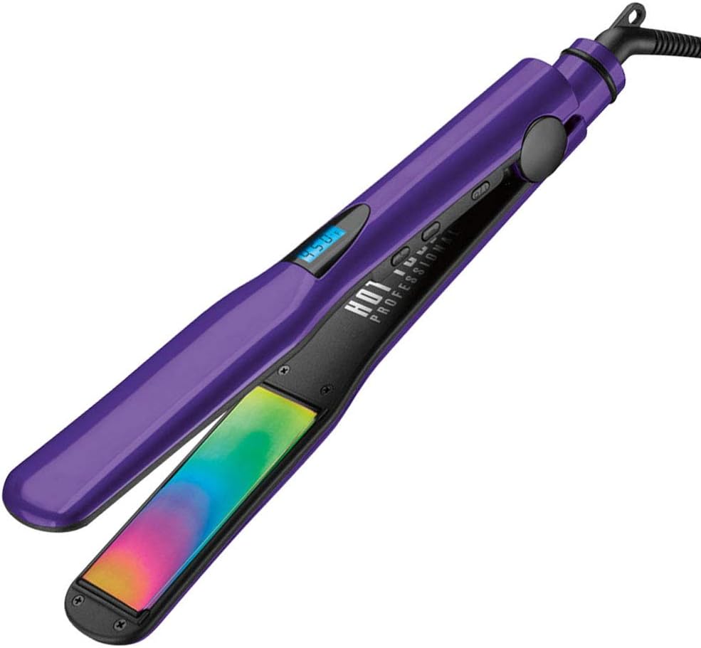 HOT TOOLSProfessional Rainbow Titanium Digital Salon Flat Iron, 1 ¼”