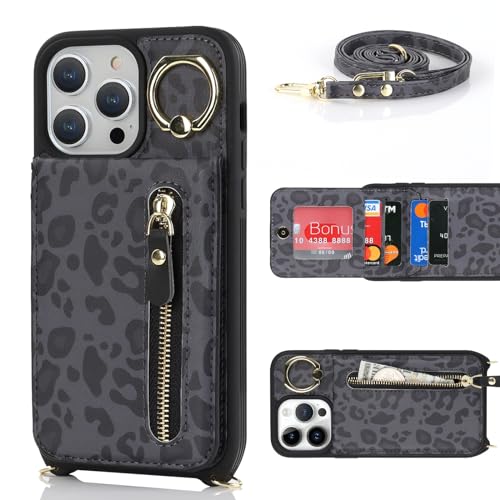 Zouzt for iPhone 14 Pro Case with Cord and Card Holde - Image 3