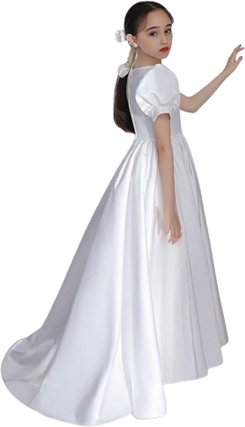 strapless open back dress Kids Girls Fluffy Princess Ball Gown/Sleeveless Tulle Wedding Dresses