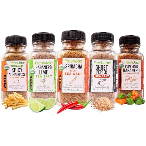 FreshJax Hot & Spicy Seasoning Gift Set | 5 Sampler Sized Organic...