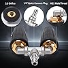 Twin/Triple Turbo Nozzle, Triple Turbo Nozzle Pressure Washer, Rotating Nozzle Triple Nozzle Pressure Washer, with 1/4" Quick Connector, 4-6 GPM, 4000 PSI Max (Triple)