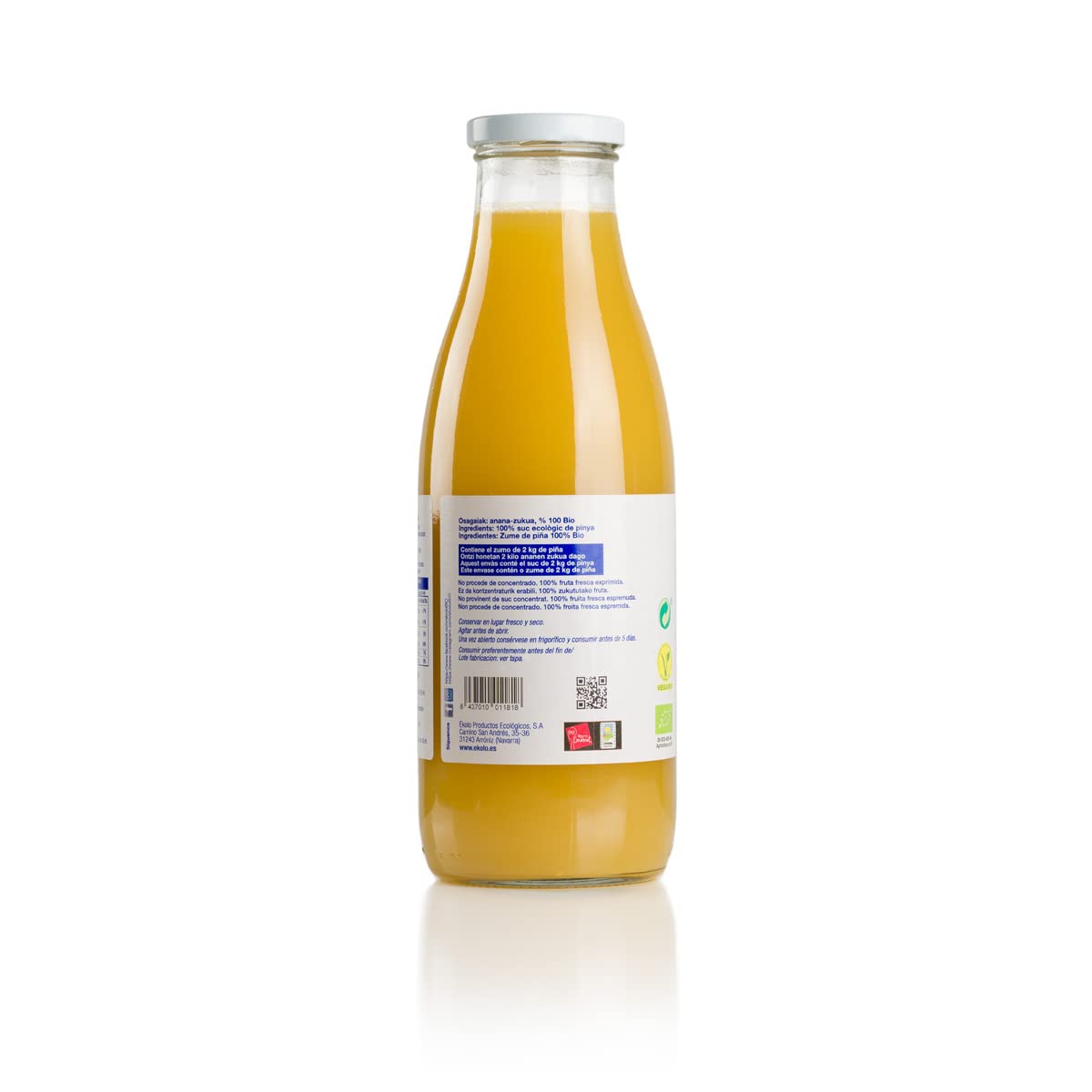 Ekolo Zumo De Piña Ecológico, 100% Exprimido, 6 Botellas * 750Ml 4500 ml