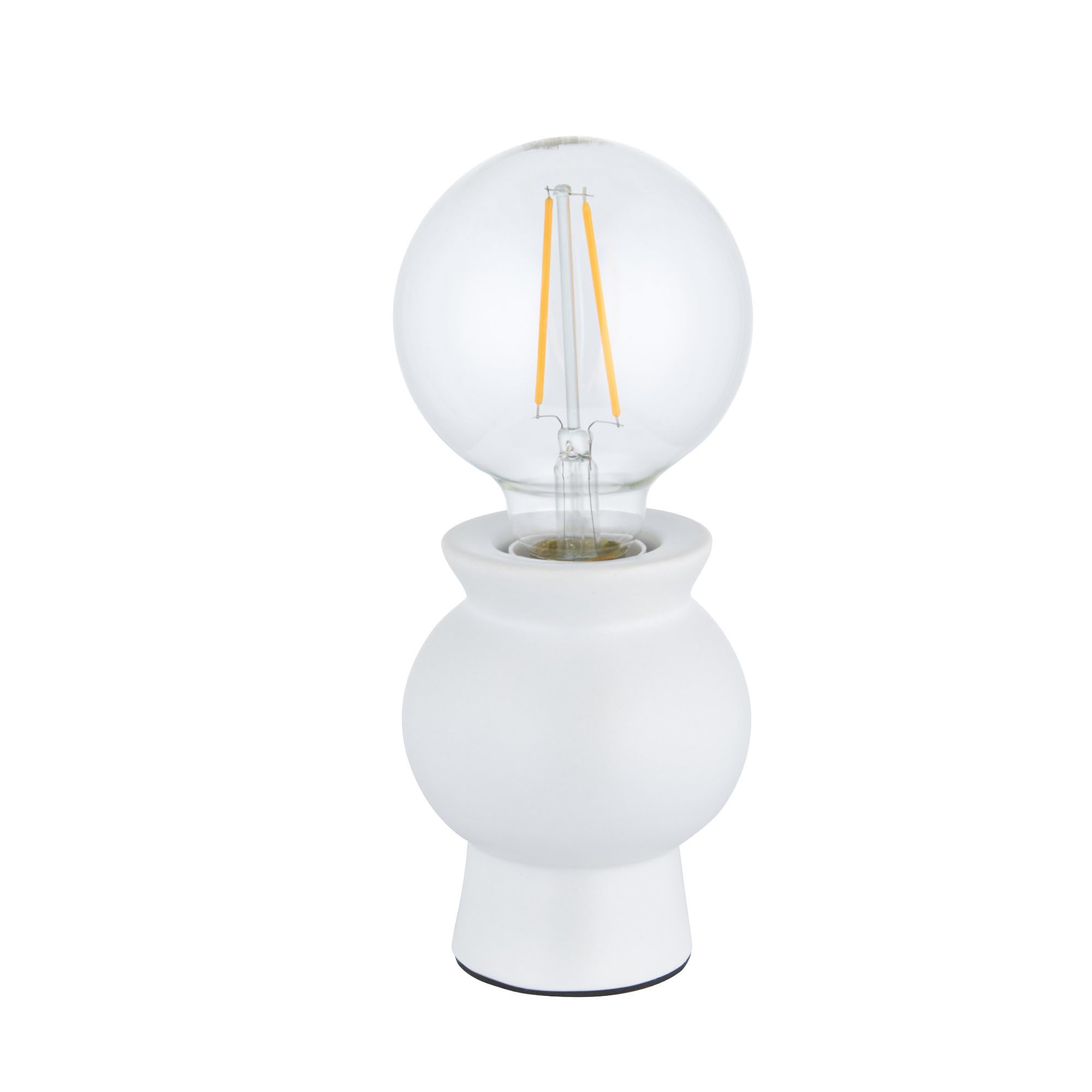 First Choice Lighting - Ceramic Table Lamp - White - 12cm